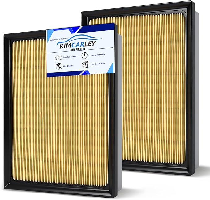 2PCS Engine Air Filter Accessories Compatible with 2022-2026 Toyota Tundra 3.4L / 2023-2026 Sequoia 3.4L Air Filter Automotive Replacement for 17801F4010