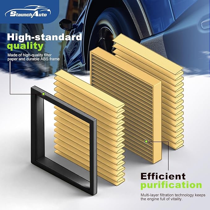 Engine & Cabin Air Filter for 19-26 Subaru Ascent 2.4L/18-22 Subaru Crosstrek 2.0L/21-22 Crosstrek 2.5L Air filter for Car Replacement 72880FL00A 16546AA16A Automotive Accessories
