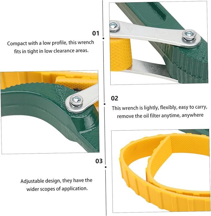 Steel Wrench Tool for Truck Farm Equipment Belt Type Filter Wrench Non-skid Design