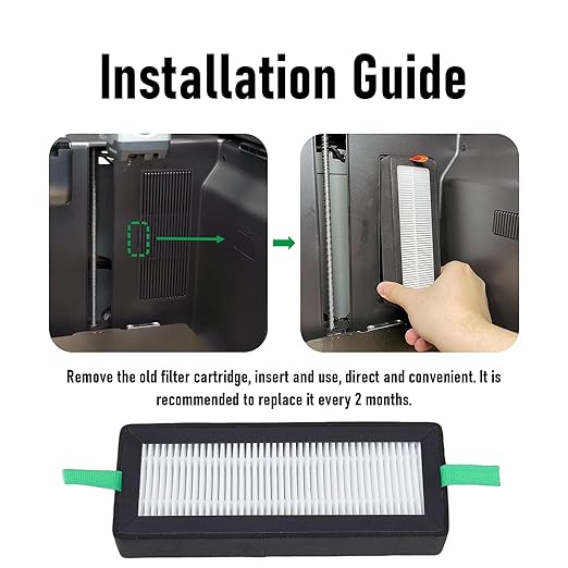 Eujgoov 2 Pcs 3D Printer Air Filter, Particulate Air 13 and Activated Carbon Combo Filter Without Brush for Bamboo Series