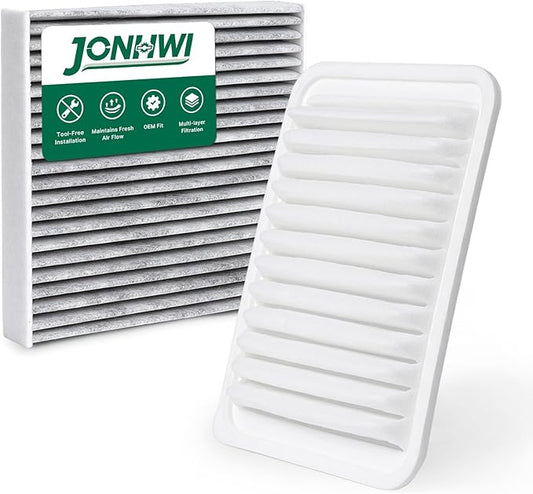 Cabin and Engine Air Filter Fits for VIBE (2009-2010), IM 2016, XD(2008-2014), COROLLA (2009-2019), COROLLA IM (2017-2018), MATRIX (2009-2014), YARIS (2006-2018), Replace for CF10285, CA10190