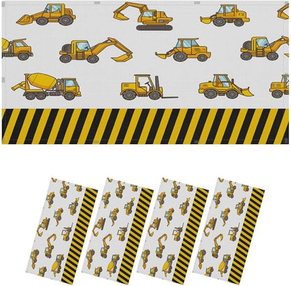 4 Pcs Fluorescent Light Covers for Ceiling Lights Construction Vehicle Excavators Bulldozers Forklifts Yellow Black Decorative Magnets Light Filters for Office Home Classroom Must Haves 4’ x 2’