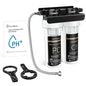 Under Sink Water Filter System, 2-Stage Deep Filtration, Reduce Heavy Metals/Chlorine/PFAS/Odor/Sediment, NSF/ANSI 42&53 Improve Taste, Life Indication Mineral pH+ Under Sink Water Filter