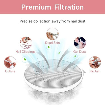 6 Pack HPro Nail Dust Collector Replacement Filters, Compatible with MelodySusie Nail Dust Collectors Models HPro/SProR