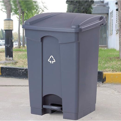 GLigeT Outdoor Trash can Outdoor Sorting Trash can Large Pedal Type Waste bin with lid 11.8 Gallon Plastic Commercial Outdoor Garbage can, 4 Colors Trash Can (Size : Red)