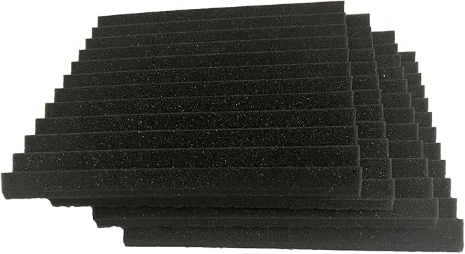 96 Pack Allxinlog Absorb the echo Acoustic Foam Panel Wedge Studio Soundproofing Wall Tiles 12" X 12" X 1" (96-BLACK)