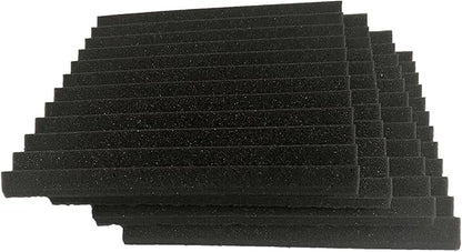 96 Pack Allxinlog Absorb the echo Acoustic Foam Panel Wedge Studio Soundproofing Wall Tiles 12" X 12" X 1" (96-BLACK)