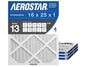 Aerostar 16x25x1 MERV 13 - 4 Count - Pleated HVAC, Furnace & Air Conditioner Filters - Removes Bacteria, Dust, Cold & Flu Germs, Lint, Mold, Pet Dander, Allergy-Causing Pollen, Smog, Smoke & Viruses