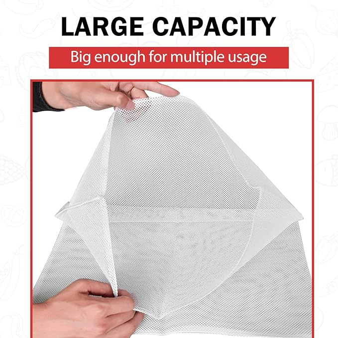 CAELUM 1.6 Gallon Capacity Fruit and Wine Press Filter Bag, 2Pack Juice Maker Filter Bag for Outdoor, Kitchen