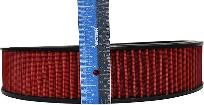 A-Team Performance 14x3 Air Filter Element - Washable & Reusable High Flow Filter - Compatible with GM, Ford & Mopar Oldsmobile & Pontiac