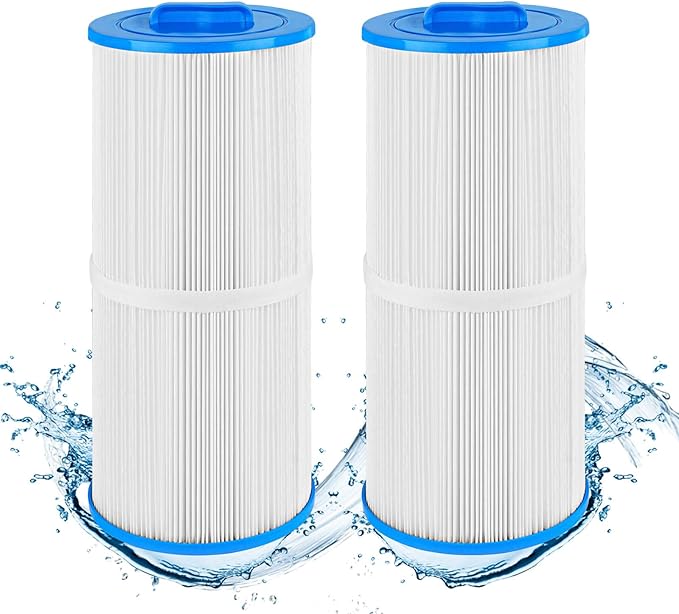 6CH-960 Spa Filter Replacement Jacuzzi Filter J-300, J400, 14081, 6000-383A, FC-2800, 6540-476, 6540-383, PJW60TL-F2S, 14081, 6000-383A Hot Tub Filter with Closed Handle (Not be Removed) 2 Pack