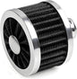 Air Intake Filter, 23MM High Flow Air Filter Cold Breather Turbo Vent Cleaner, Air Filter Vent Cleaner Compatible with Car and Motorcycle, Universal Car Accessories (Black)