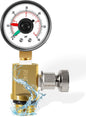 98209800 High Flow Manual Relief Valve/Air Relief Manual Valve Assembly with Pressure Gauge, Replacement for Pool and Spa Filter (RV40600 (98209800 Brass))