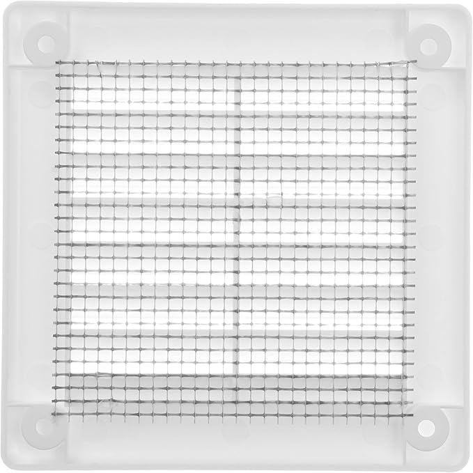Vent Systems 3" x 3" Inch (Opening Dimensions) - Pack of 10 - Plastic White Soffit Vent Cover - Flat Square Air Vent Grille - Air Vent Deflector - HVAC 4" x 4" Inch (Overall Dimensions)