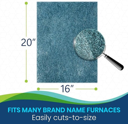 Polyester Washable Fiber Furnace Door Filter for Mobile, Manufactured and Modular Homes (16 x 20)