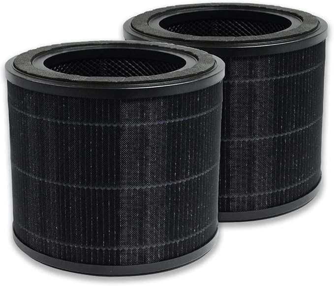 PUREBURG Replacement Filter Compatible with AirExpect & AirExtend Air Purifiers JL-AP-TB01,2-Pack H13 HEPA 3-Stage Filtration Activated Carbon 2-in-1