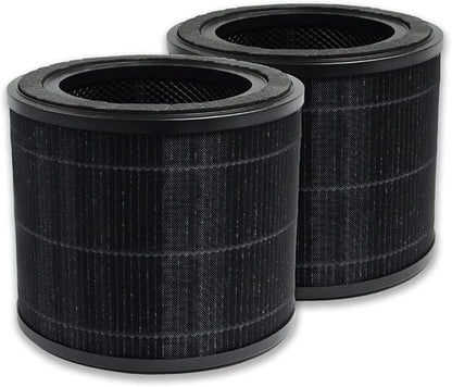 PUREBURG Replacement Filter Compatible with AirExpect & AirExtend Air Purifiers JL-AP-TB01,2-Pack H13 HEPA 3-Stage Filtration Activated Carbon 2-in-1