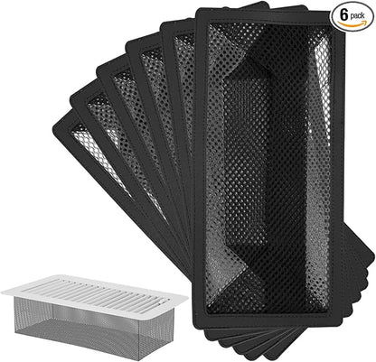 Floor Register Cover Trap, Floor Air Vent Cover Screen for Home Air Vent Filters 6-Pack Floor Vent Mesh Filters Net Trap (Trap 4x10 6-PCS)
