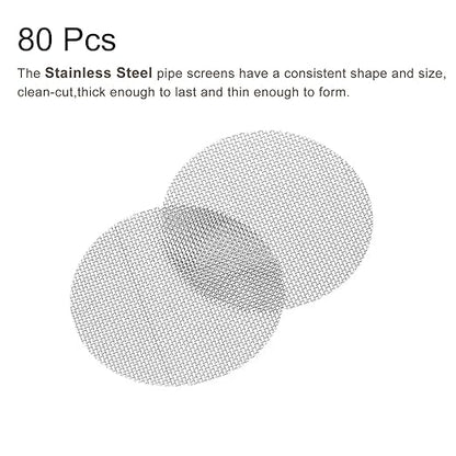 MECCANIXITY Pipe Screen Stainless Steel Screens, 1 Inch (25.4mm) Diameter for Pipe Filter, Pack of 80