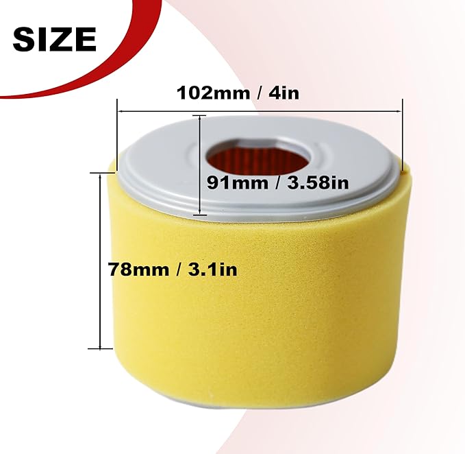 4 Pack GX270 Air Filter w/Spark Plugs Replace Honda GX240 8HP 9HP Engine for 17210-ZE2-505 17210-ZE2-515 17210-ZE2-821 17210-ZE2-822 Lawn Mower Parts