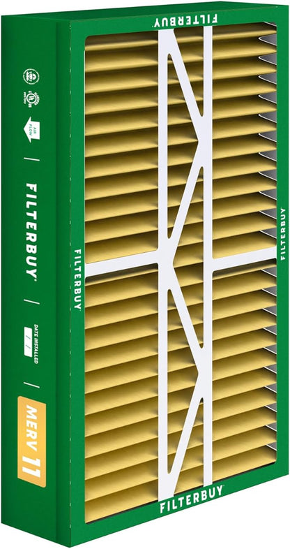 Filterbuy 17.5x27x5 Air Filter MERV 11 Superior Pet & Allergy Defense (2-Pack), Pleated HVAC AC Furnace Filters for Trane Perfect Fit & American Standard (Actual Size: 17.13 x 26.13 x 4.97)