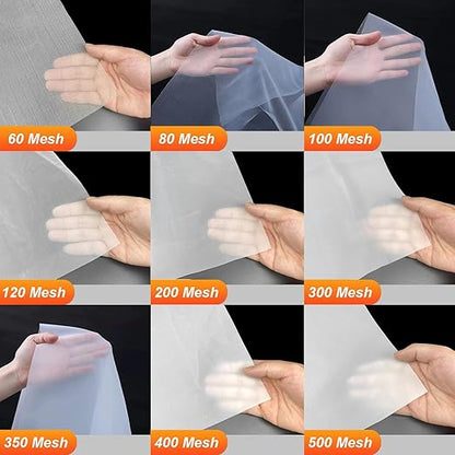 Nylon Mesh Fabric, 60 80 100 120 200 250 300 350 400 500 Mesh Filter, Reusable Strainer Cloth for Wine Juice Fresh Milk(1m x 1m) (500 mesh)