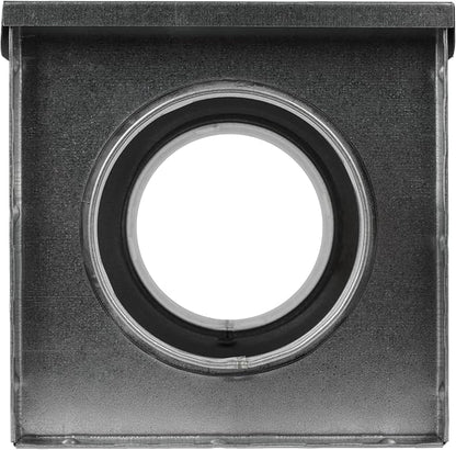 Repa Market 4" Duct Air Filter Box – Galvanized Steel Inline Dryer Filter Housing for Round Duct - EPDM Rubber Gaskets – Easily Serviceable Lint Trap – Intake Ventilation, Home Improvement
