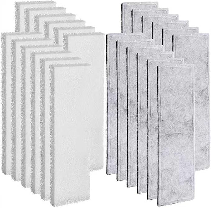 Pangda 24 Pcs Carbon Filter Foam Pads and Foam Filters Compatible with U4 Range of Internal Underwater Sponge Aquarium Underwater Filter Accessories for Internal Replacement Aquarium Fish Tank
