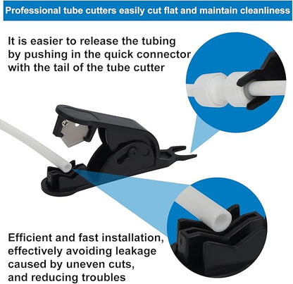 Refrigerator Water Line Kit Connection and 1/4 Compression Ice Maker Installation Kit,1/4" OD Tubing with Quick Connect for Fridge IceMaker Reverse Osmosis RO Systems Water Filters Faucet 25ft