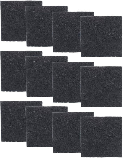 Glad Charcoal Filters for Compost Bins, Odor Absorbing Carbon Replacement Pads for Kitchen Waste, 2 Year Supply, 2.56-inch Squares, 12 Count
