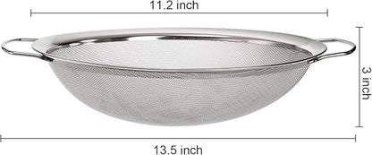 Jucoan 2 Pack Fine Mesh Paint Strainer, 11.5 Inch Stainless Steel 60 Mesh Paint Filter Fit 5 Gallon Bucket for Filter Oil, Water Based Oil Paints, Honey Funnel Filter