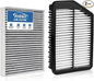 Engine+Cabin Air Filters Set Fit for 2011-2016 Hyundai Elantra 1.8L, 2014-2017 Elantra Gt L4 2.0L, 2014-2018 Kia Forte5 2.0L Engine Air Filter Replacement Accessories CF10728 28113-3X000