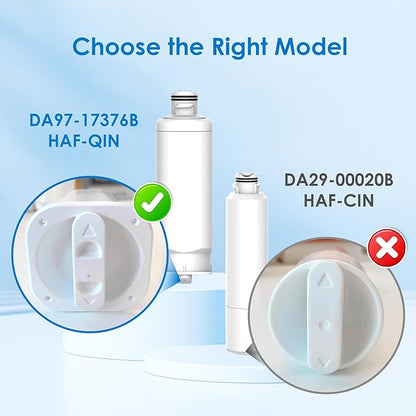 Waterdrop DA97-17376B Replacement for Samsung® HAF-QIN Refrigerator Water Filter, HAF-QIN/EXP, RF28R7201SR, RF28R7351SG, WD-F45