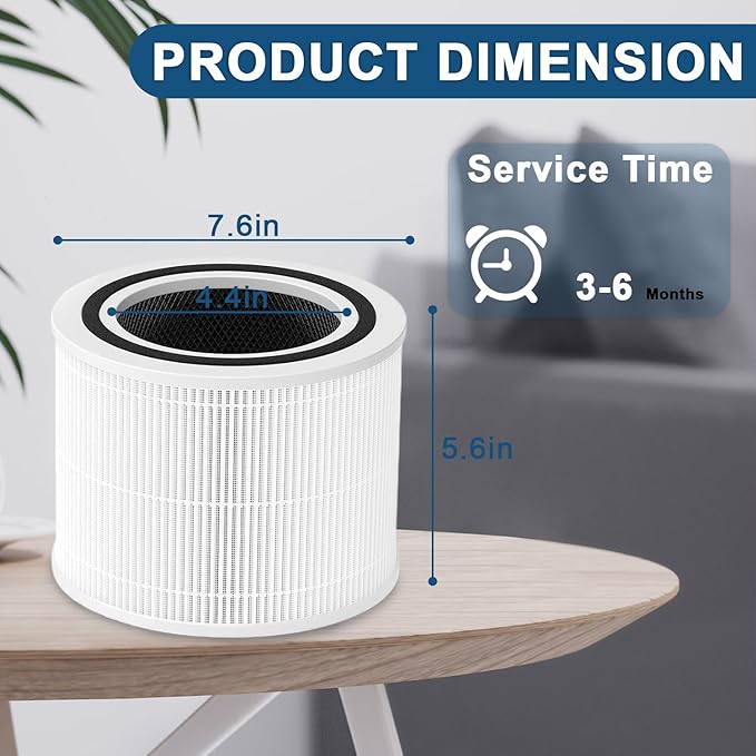 2-Pack Filter Replacement Compatible with 211+ Air Purifier, 2-in-1 Replacement Filter
