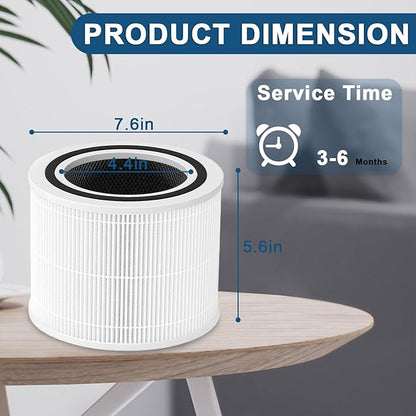 2-Pack Filter Replacement Compatible with 211+ Air Purifier, 2-in-1 Replacement Filter