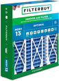 Filterbuy 20x25.25x3.5 Air Filter MERV 13 Optimal Smoke & Allergy Defense (1-Pack), Pleated HVAC AC Furnace Filters for AprilAire Space-Gard 102 & 2120 (Actual Size: 19.94 x 25.38 x 3.75)