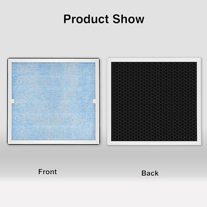 2-in-1 HEPA/Activated Carbon Filter Replacement for AlorAir PureAiro HEPA Pro/Max Air Scrubber 770/870/970 (2 Pcs)