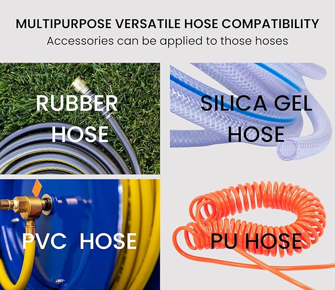 3/8 Inch Hose Barb to 1/4 Inch NPT Male Thread Brass Air Hose Barb Fittings, Brass Barbed Air Hose Repair Connector, (10 Piece)