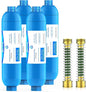 BELVITA RV Inline Marine Water Filter, Reduces Chlorine, Bad Taste, Odor for RVs,NSF Certified with Flexible Hose Protector (Pack of 4)