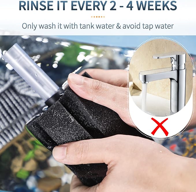 Pawfly Large Aquarium Bio Sponge Filter Quiet Betta Fry Shrimp and Small Fish Foam Filter for Fish Tank up to 50 Gallon