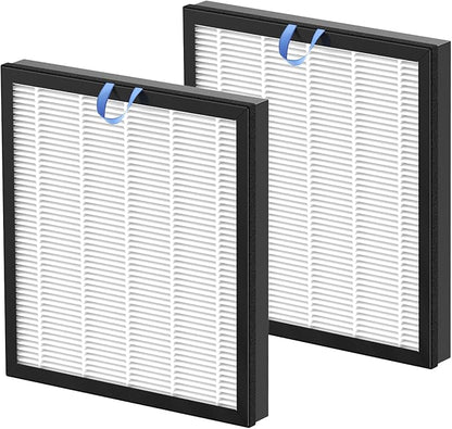 2 Pack Vital 100S Replacement Filter for LEVOIT Vital 100S Air Purifier, 3-in-1 Vital 100s Hepa Filter and High-Efficiency Activated Carbon Filters, Replace Part #Vital 100S-RF, White