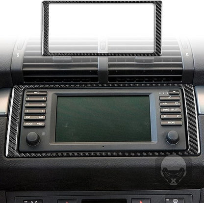 Carbon Fiber Interior Full Compatible with BMW X5 CD Panel Inner Frame-1