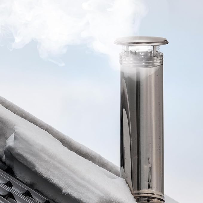 DuraVent DuraPlus 15 Inch Triple Wall Stainless Steel Round Chimney Cap with Removable Screws and Spark Arrestor Screen, Silver