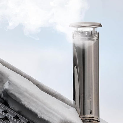 DuraVent DuraPlus 15 Inch Triple Wall Stainless Steel Round Chimney Cap with Removable Screws and Spark Arrestor Screen, Silver