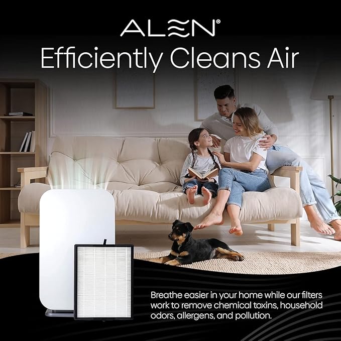 Alen 45i & Flex Replacement Air Filter, Fresh, B4-Fresh Carbon H13 True HEPA Filter for BreatheSmart 45i & Flex Air Purifier - Captures Dust + Light Household Odors & Smoke