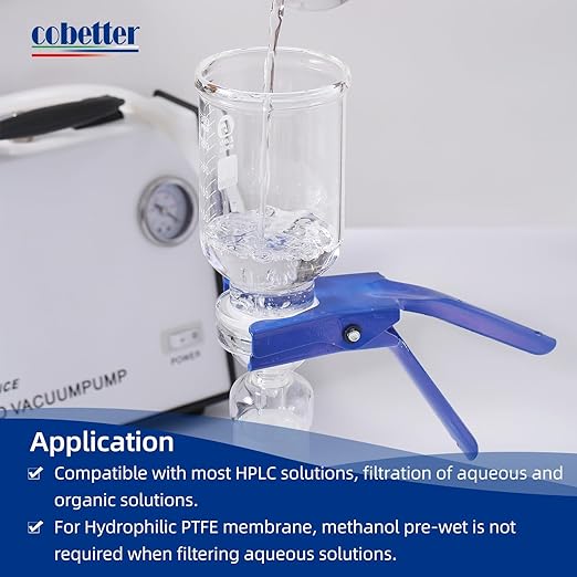 100 Pieces/Pack PTFE Disc Membrane Filters Hydrophilic 47mm Diameter 0.22µm Pore Size