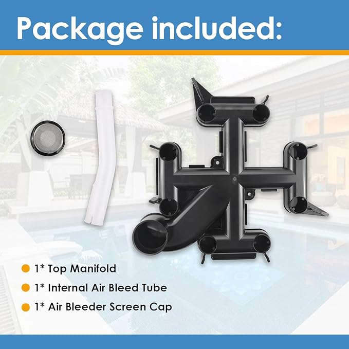 59023700 Manifold Top with Air Bleed, Compatible with FNS Plus 24, 36, 48, 60 Pool and Spa D.E. Filter, Replace# V38-140 and 25357-600-000 Pentair Pool Filters