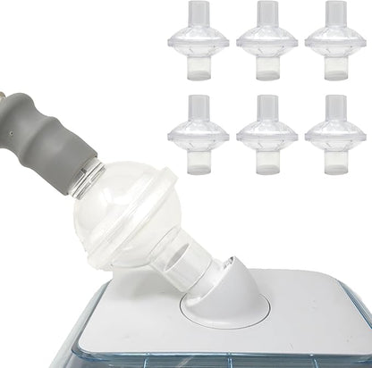 Mars Wellness Universal Fit CPAP Inline Filter for CPAP Machines - Compatible with Resmed, Dreamstation Machines - 6 Pack
