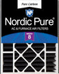 Nordic Pure 20x25x5 (Actual Size: 19 3/4 x 24 1/4 x 4 7/8) Air Bear Replacement Pure Carbon Odor Reduction Merv 8 Air Filter 1 PK