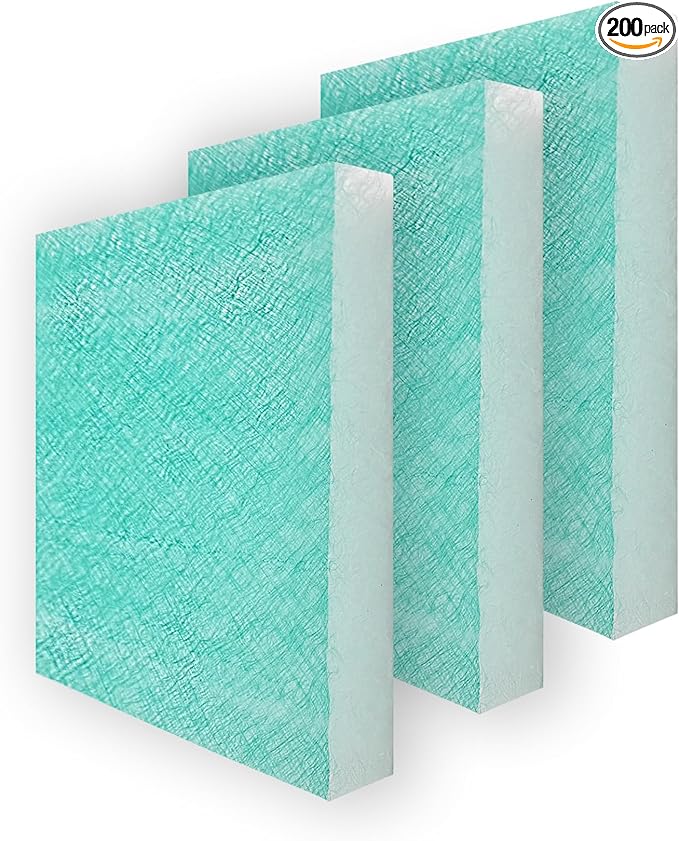 Spray Booth Air Filter Fiberglass Exhaust Green in Paint Booth 15g Green (20" x 25"(200/case))